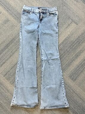 Express Light Blue Flare Jeans - Stylish Wide Leg